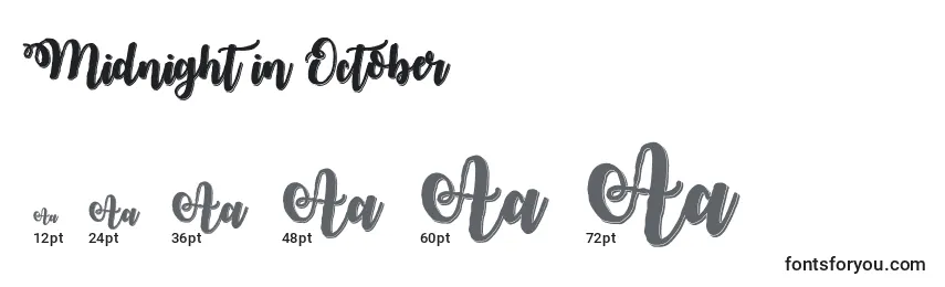 Midnight in October   (134316) Font Sizes