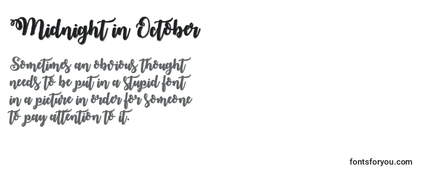 Midnight in October   (134316) Font