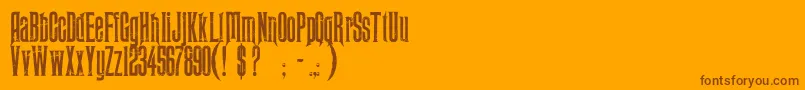 Midnight Moon   PERSONAL USE ONLY Font – Brown Fonts on Orange Background