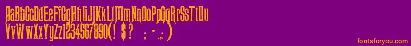 Midnight Moon   PERSONAL USE ONLY Font – Orange Fonts on Purple Background