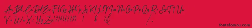 Midnight One Font – Black Fonts on Red Background