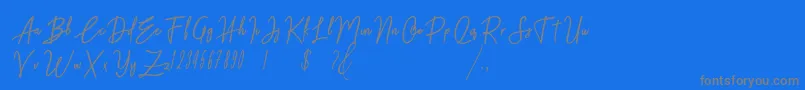 Midnight One-Schriftart – Graue Schriften auf blauem Hintergrund