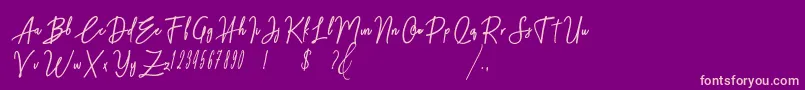 Midnight One Font – Pink Fonts on Purple Background