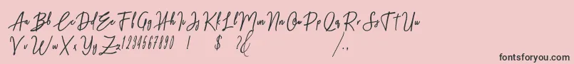 Midnight One Font – Black Fonts on Pink Background