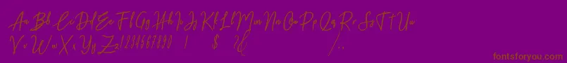 Midnight One Font – Brown Fonts on Purple Background