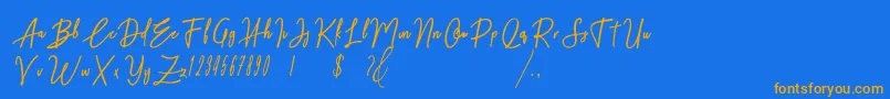 fuente Midnight One – Fuentes Naranjas Sobre Fondo Azul