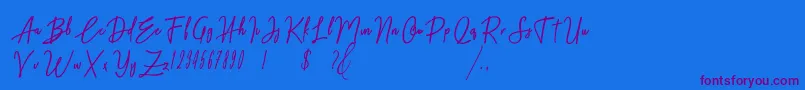 Midnight One Font – Purple Fonts on Blue Background