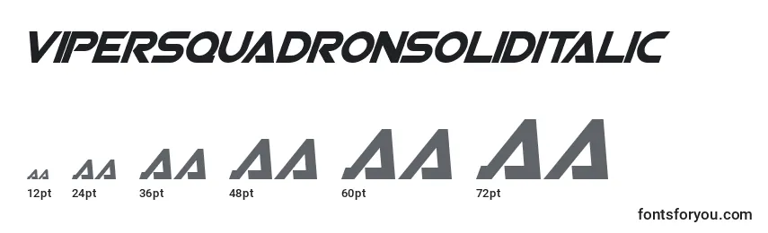 ViperSquadronSolidItalic Font Sizes