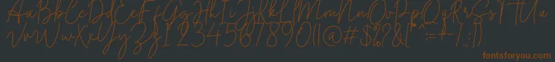 Midnight Signature-fontti – ruskeat fontit mustalla taustalla