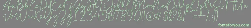 More about Midnight Signature Font Midnight Signature Font – Green Fonts on Gray Background
