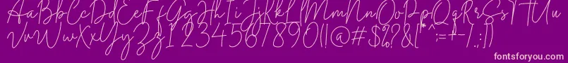 More about Midnight Signature Font Midnight Signature Font – Pink Fonts on Purple Background