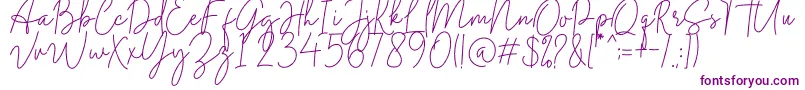 Midnight Signature-fontti – violetit fontit