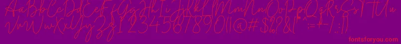 fuente Midnight Signature – Fuentes Rojas Sobre Fondo Morado