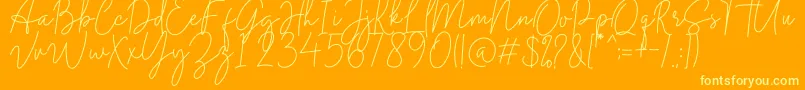 Más sobre la fuente Midnight Signature fuente Midnight Signature – Fuentes Amarillas Sobre Fondo Naranja