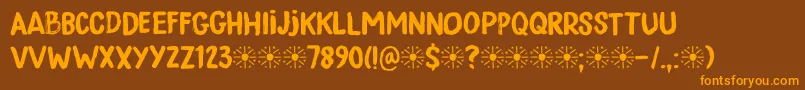 Midnight Sun DEMO Font – Orange Fonts on Brown Background