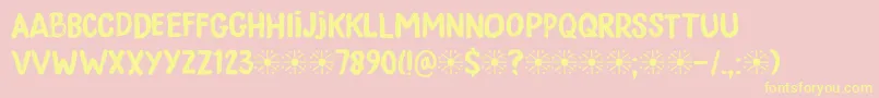 Midnight Sun DEMO Font – Yellow Fonts on Pink Background