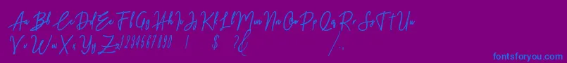 Midnight Font – Blue Fonts on Purple Background