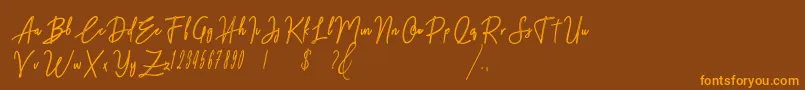 Midnight Font – Orange Fonts on Brown Background