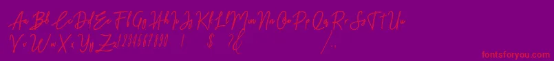 Midnight Font – Red Fonts on Purple Background