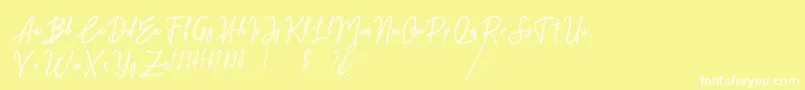 Midnight Font – White Fonts on Yellow Background