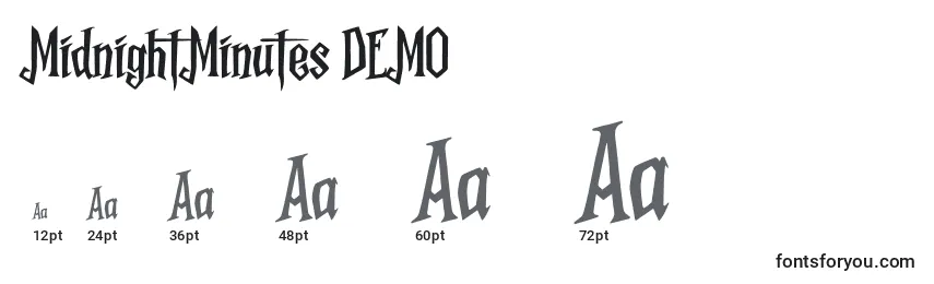 MidnightMinutes DEMO Font Sizes