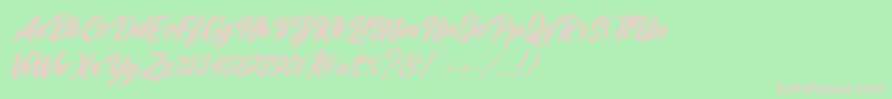 Midtown Font – Pink Fonts on Green Background