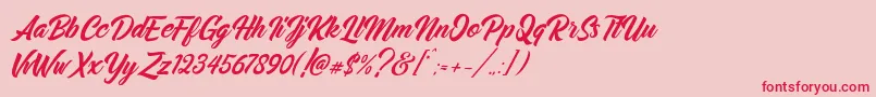 Midtown Font – Red Fonts on Pink Background