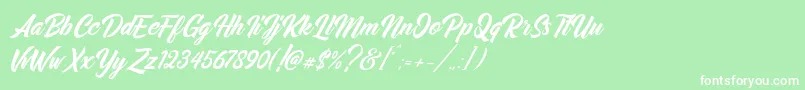 Midtown Font – White Fonts on Green Background
