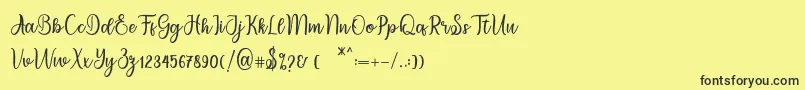 migdale Font – Black Fonts on Yellow Background