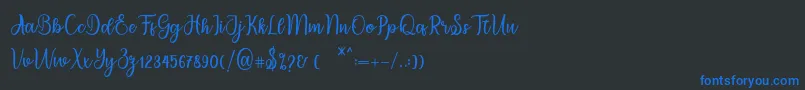 migdale Font – Blue Fonts on Black Background