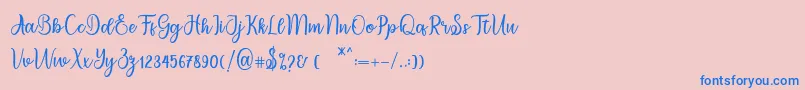 migdale Font – Blue Fonts on Pink Background