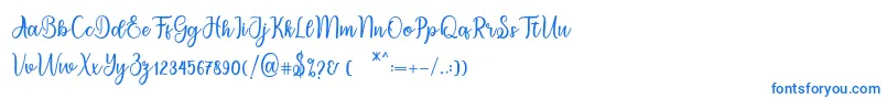 migdale Font – Blue Fonts on White Background