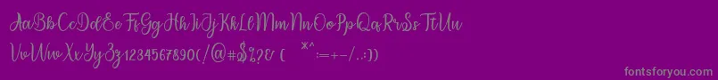 migdale Font – Gray Fonts on Purple Background