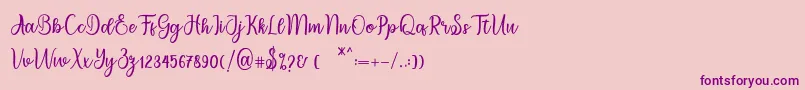 migdale Font – Purple Fonts on Pink Background