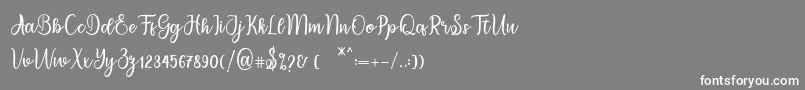 フォントmigdale – 灰色の背景に白い文字