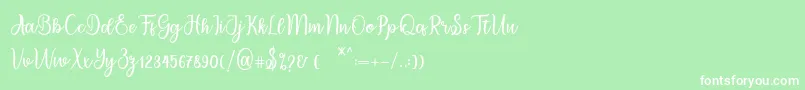 migdale Font – White Fonts on Green Background