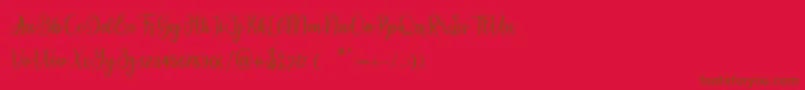 migdale Font – Brown Fonts on Red Background