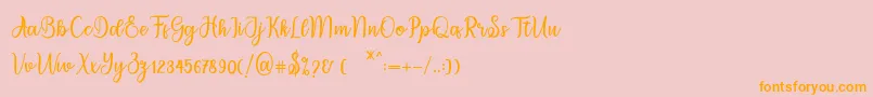 migdale Font – Orange Fonts on Pink Background