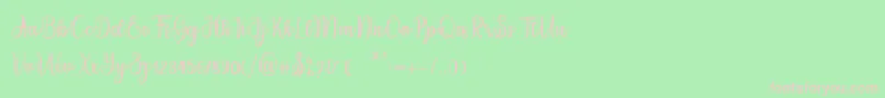 migdale Font – Pink Fonts on Green Background