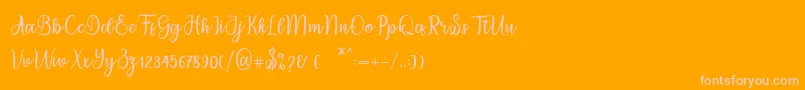 migdale Font – Pink Fonts on Orange Background