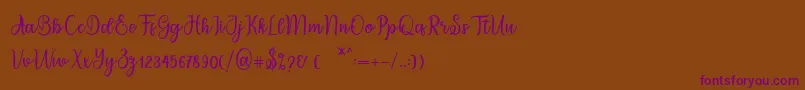 migdale Font – Purple Fonts on Brown Background