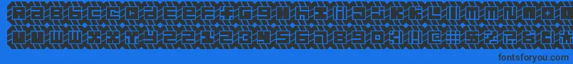 Шрифт might chain – чёрные шрифты на синем фоне