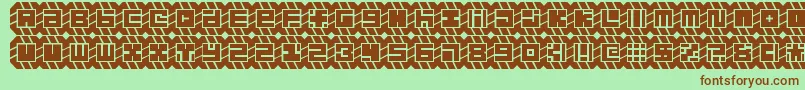 might chain Font – Brown Fonts on Green Background