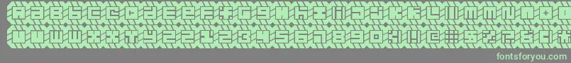 might chain Font – Green Fonts on Gray Background