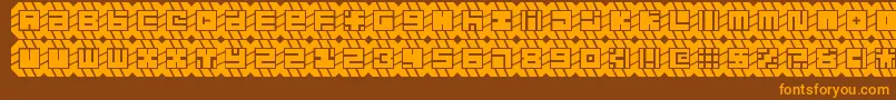 might chain Font – Orange Fonts on Brown Background