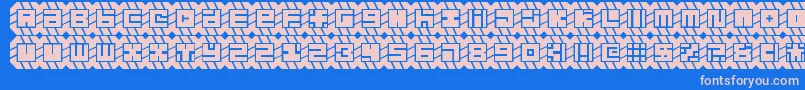 Шрифт might chain – розовые шрифты на синем фоне