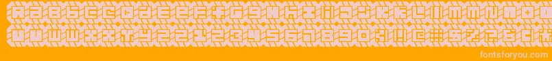 might chain Font – Pink Fonts on Orange Background