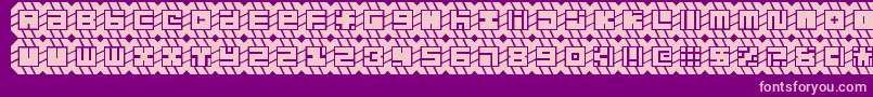 might chain Font – Pink Fonts on Purple Background