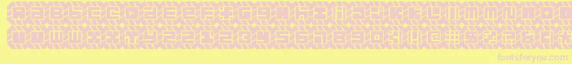 might chain Font – Pink Fonts on Yellow Background