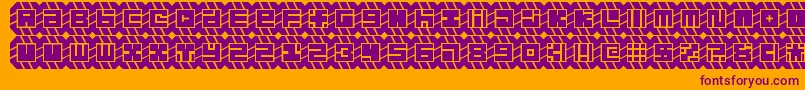 might chain Font – Purple Fonts on Orange Background